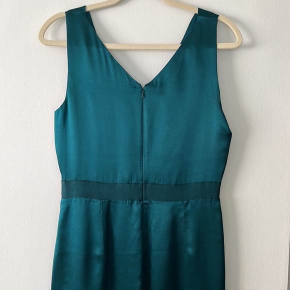 Green 100% Silk Cocktail Dress, Banana Republic - Picture 3 of 4